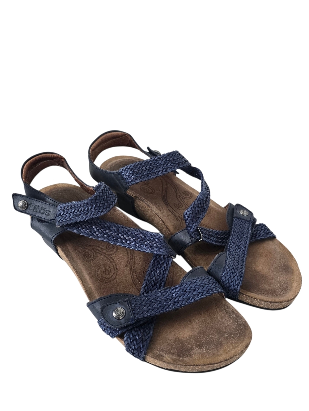 Taos Trulie Woven Leather Sandals Marine Blue 41 Lightweight Gorpcore Comfort